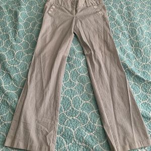 Black and White Striped Dress Pants